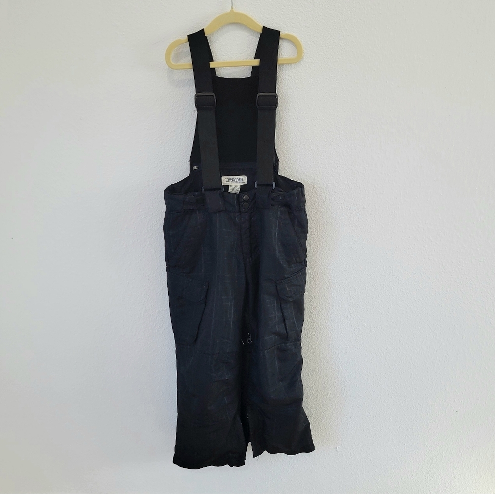 Cherokee Boys Snow Bib Overalls Black Removable Bib Ski Pants XS‎ 4/5